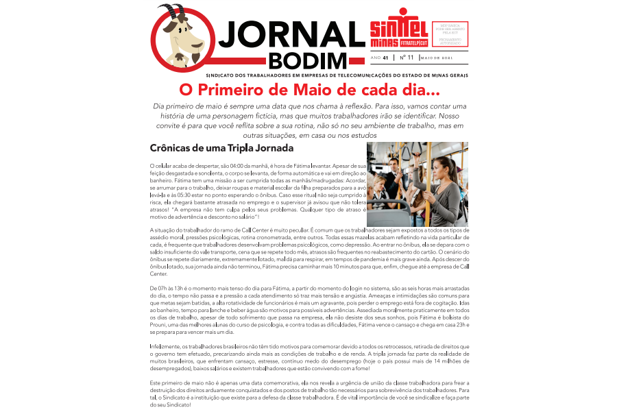Jornal Maio - Dia do Trabalhador
